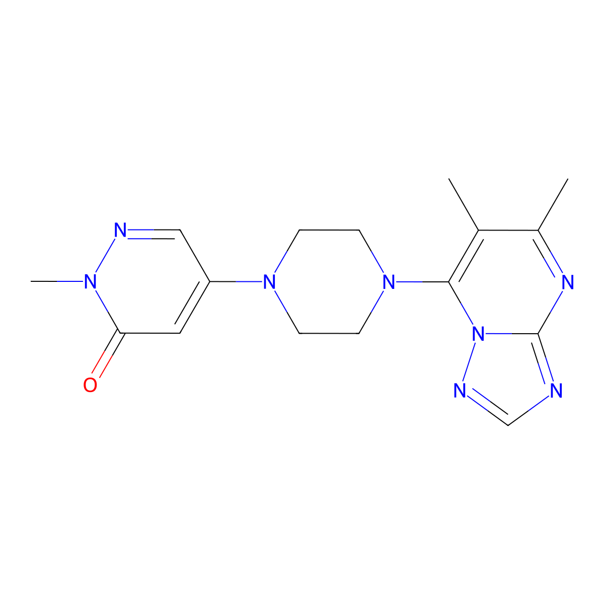 5-(4-{5,6-Dimethyl-[1,2,4]triazolo[1,5-a]pyrimidin-7-yl}piperazin-1-yl)-2-methyl-2,3-dihydropyridazin-3-one molecular structure, CAS 3030813-25-0
