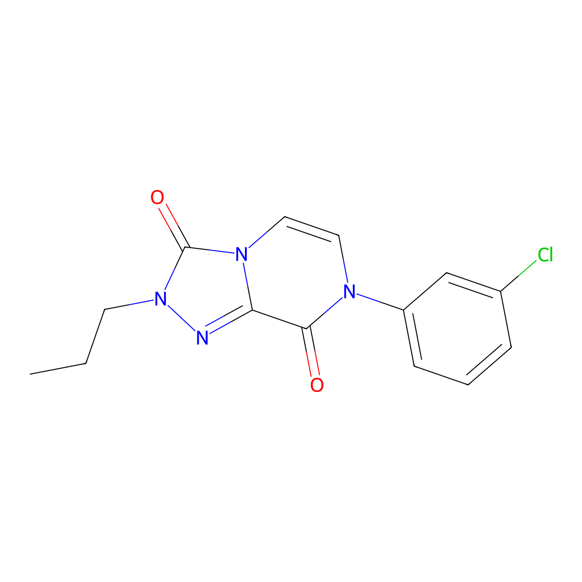 7-(3-chlorophenyl)-2-propyl-2H,3H,7H,8H-[1,2,4]triazolo[4,3-a]pyrazine-3,8-dione molecular structure, CAS 3030813-29-4