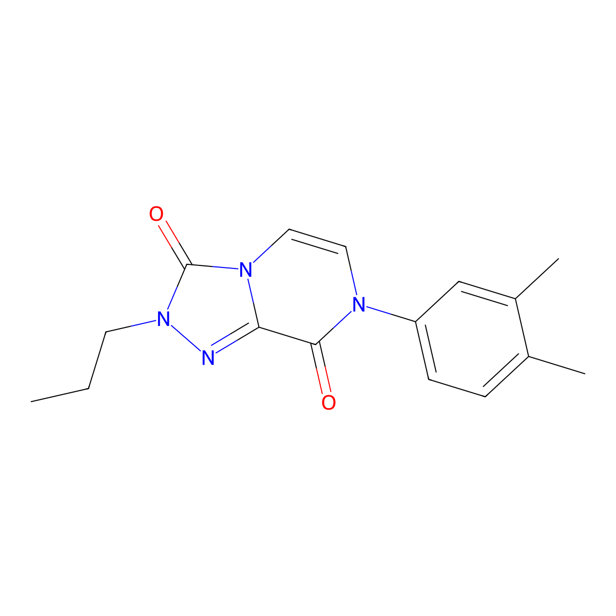 7-(3,4-dimethylphenyl)-2-propyl-2H,3H,7H,8H-[1,2,4]triazolo[4,3-a]pyrazine-3,8-dione molecular structure, CAS 3030813-30-7