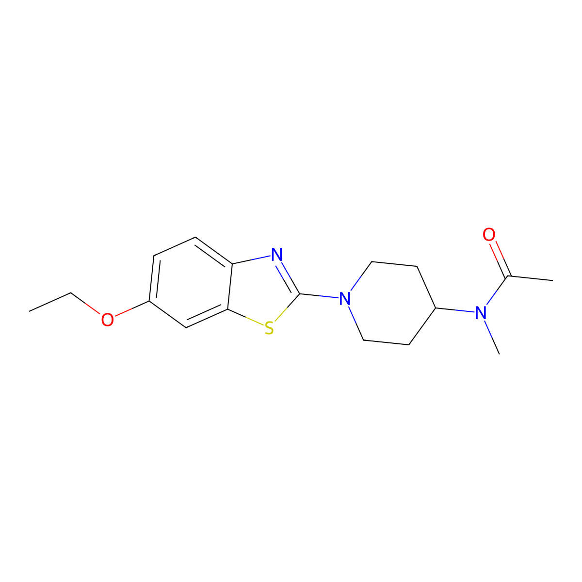N-[1-(6-ethoxy-1,3-benzothiazol-2-yl)piperidin-4-yl]-N-methylacetamide molecular structure, CAS 3030813-48-7