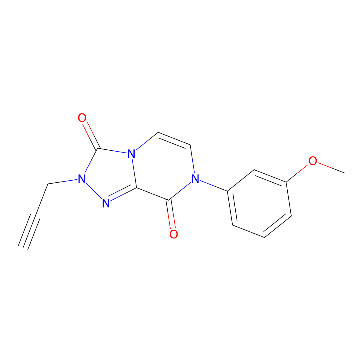 7-(3-methoxyphenyl)-2-(prop-2-yn-1-yl)-2H,3H,7H,8H-[1,2,4]triazolo[4,3-a]pyrazine-3,8-dione molecular structure, CAS 3030813-60-3