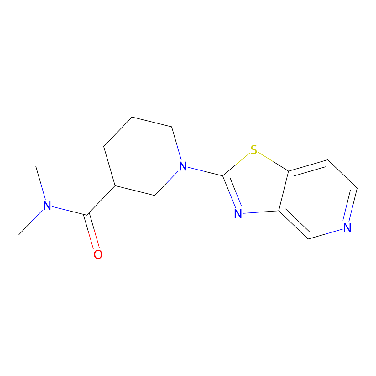 N,N-dimethyl-1-{[1,3]thiazolo[4,5-c]pyridin-2-yl}piperidine-3-carboxamide molecular structure, CAS 3030813-61-4