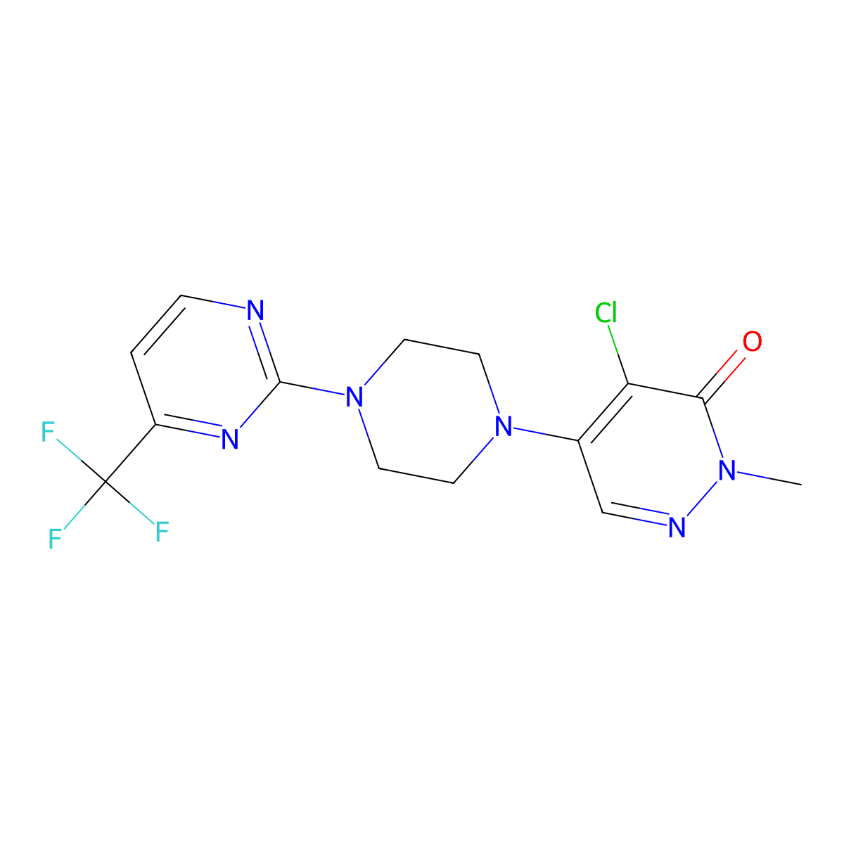 4-Chloro-2-methyl-5-{4-[4-(trifluoromethyl)pyrimidin-2-yl]piperazin-1-yl}-2,3-dihydropyridazin-3-one molecular structure, CAS 3030813-66-9