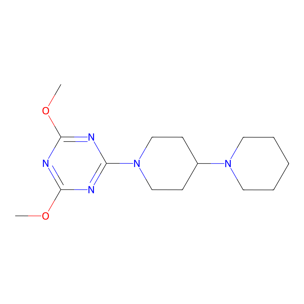 1-(4,6-Dimethoxy-1,3,5-triazin-2-yl)-1,4-bipiperidine molecular structure, CAS 3030814-15-1