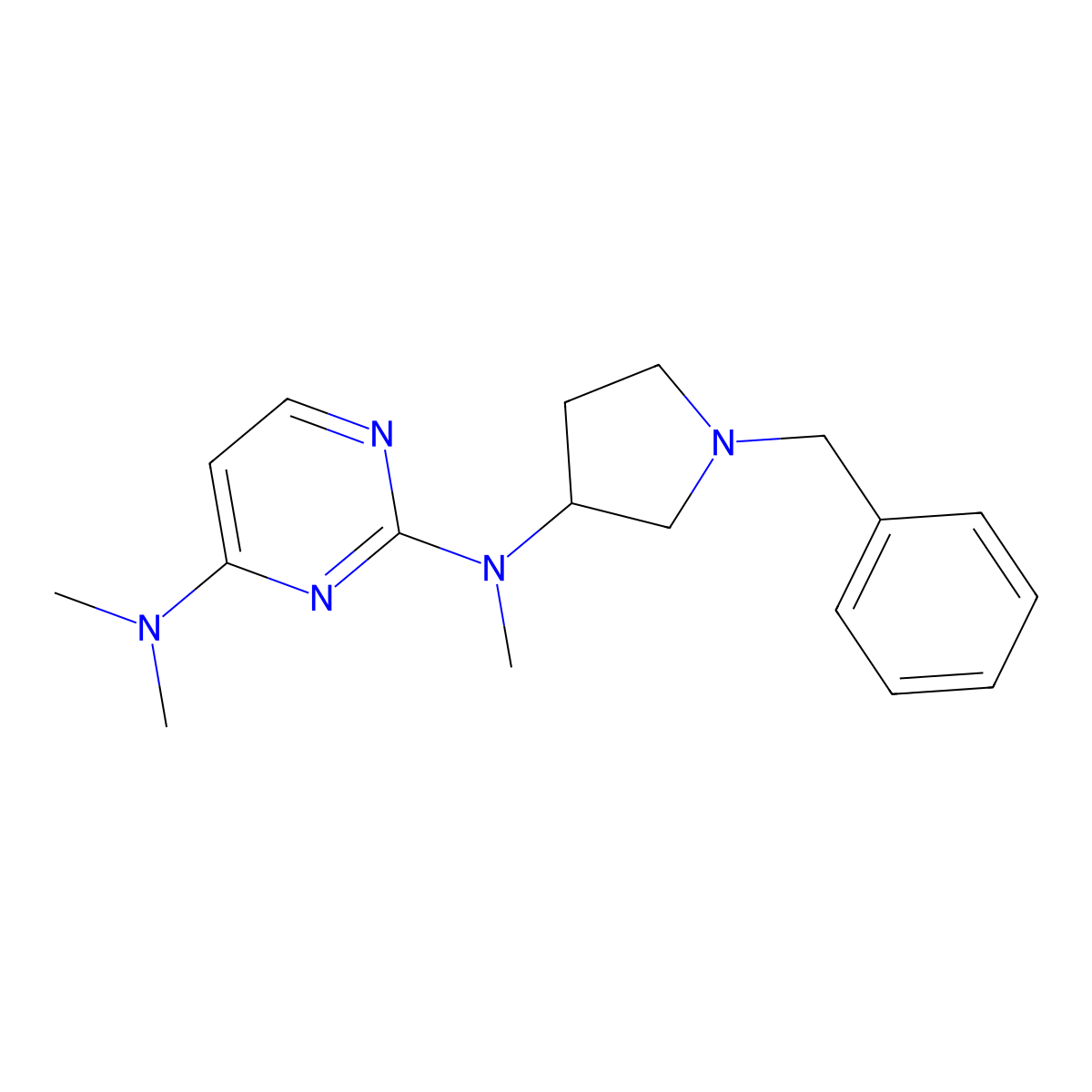 N2-(1-benzylpyrrolidin-3-yl)-N2,N4,N4-trimethylpyrimidine-2,4-diamine molecular structure, CAS 3030814-42-4