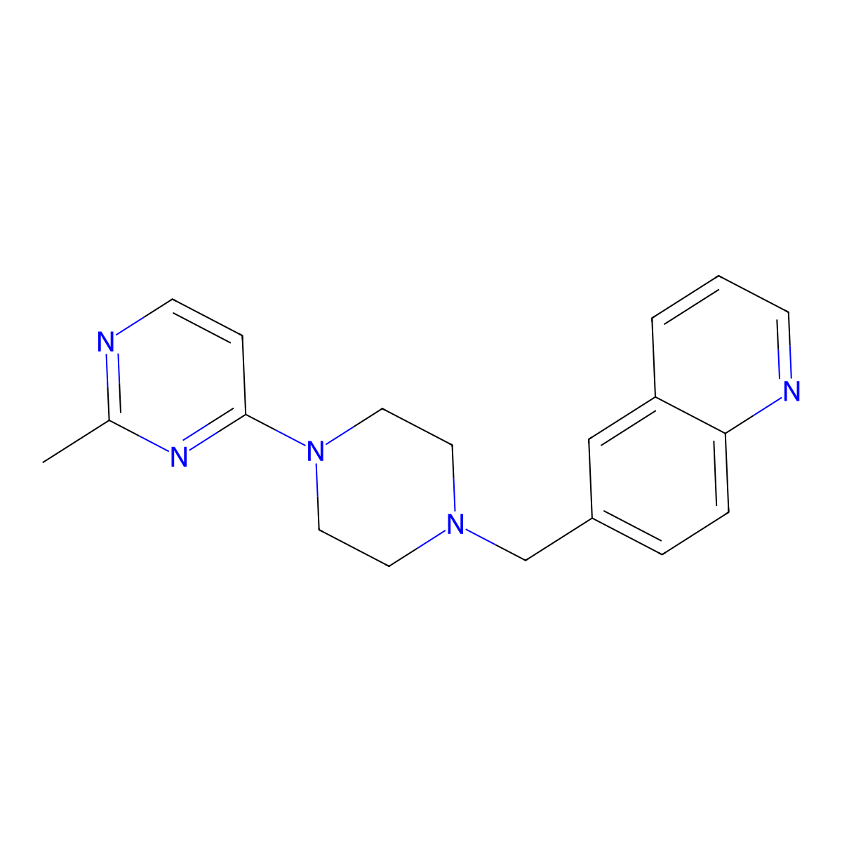 6-{[4-(2-Methylpyrimidin-4-yl)piperazin-1-yl]methyl}quinoline molecular structure, CAS 3030814-46-8