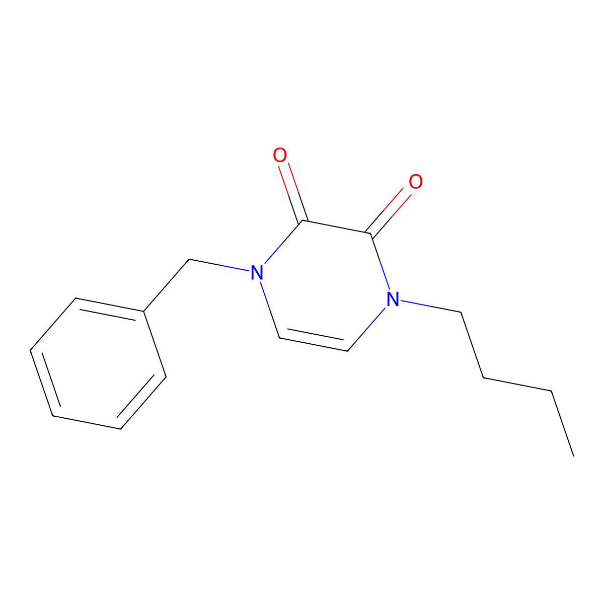 1-Benzyl-4-butyl-1,2,3,4-tetrahydropyrazine-2,3-dione molecular structure, CAS 3030814-61-7