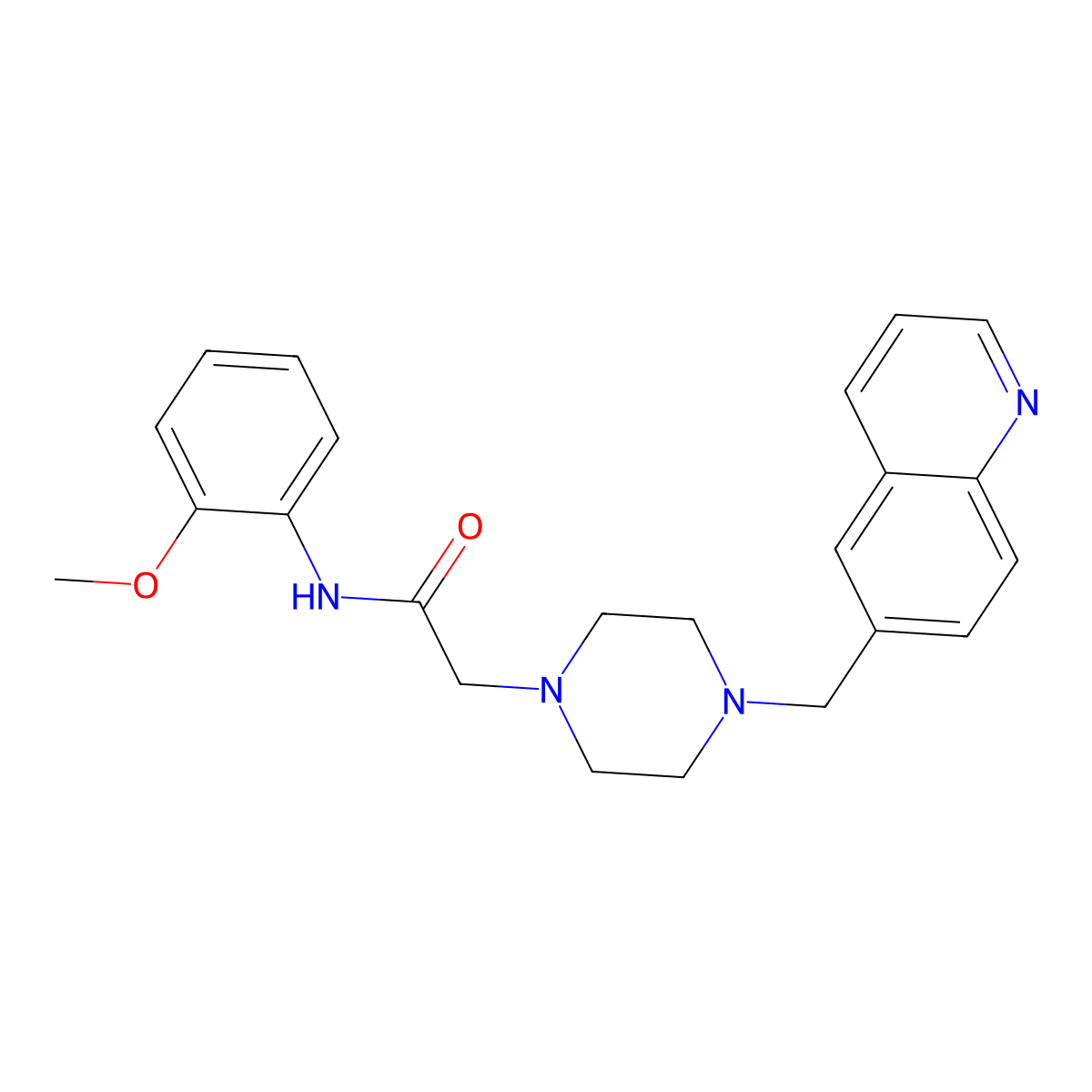 N-(2-methoxyphenyl)-2-{4-[(quinolin-6-yl)methyl]piperazin-1-yl}acetamide molecular structure, CAS 3030814-85-5