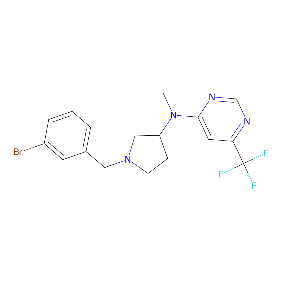 (2E)-3-phenyl-1-{3-[(pyrimidin-2-yl)amino]piperidin-1-yl}prop-2-en-1-one molecular structure, CAS 3030815-51-8