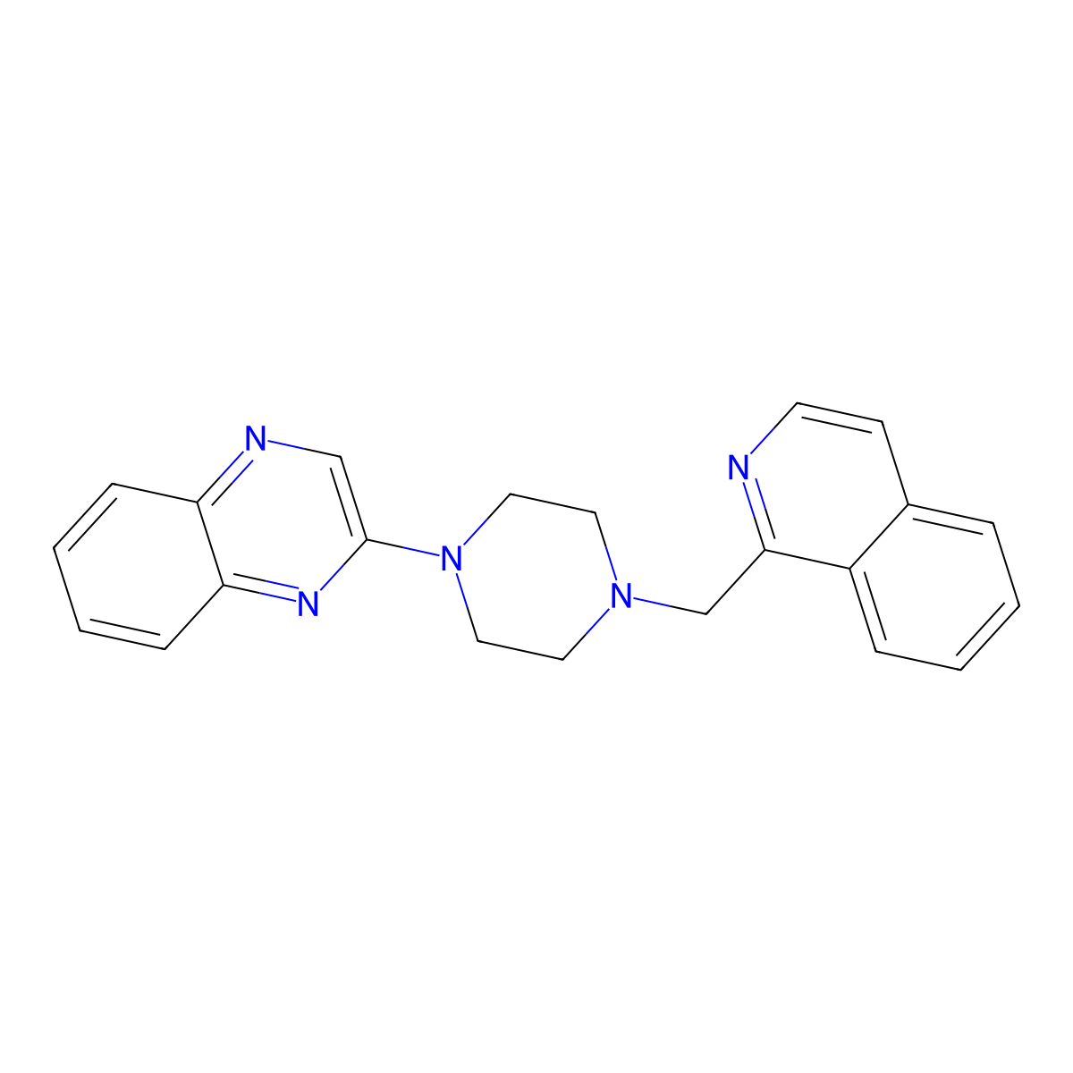 2-{4-[(Isoquinolin-1-yl)methyl]piperazin-1-yl}quinoxaline molecular structure, CAS 3030815-72-3