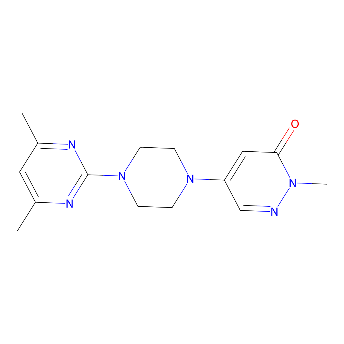 5-[4-(4,6-Dimethylpyrimidin-2-yl)piperazin-1-yl]-2-methyl-2,3-dihydropyridazin-3-one molecular structure, CAS 3030815-85-8
