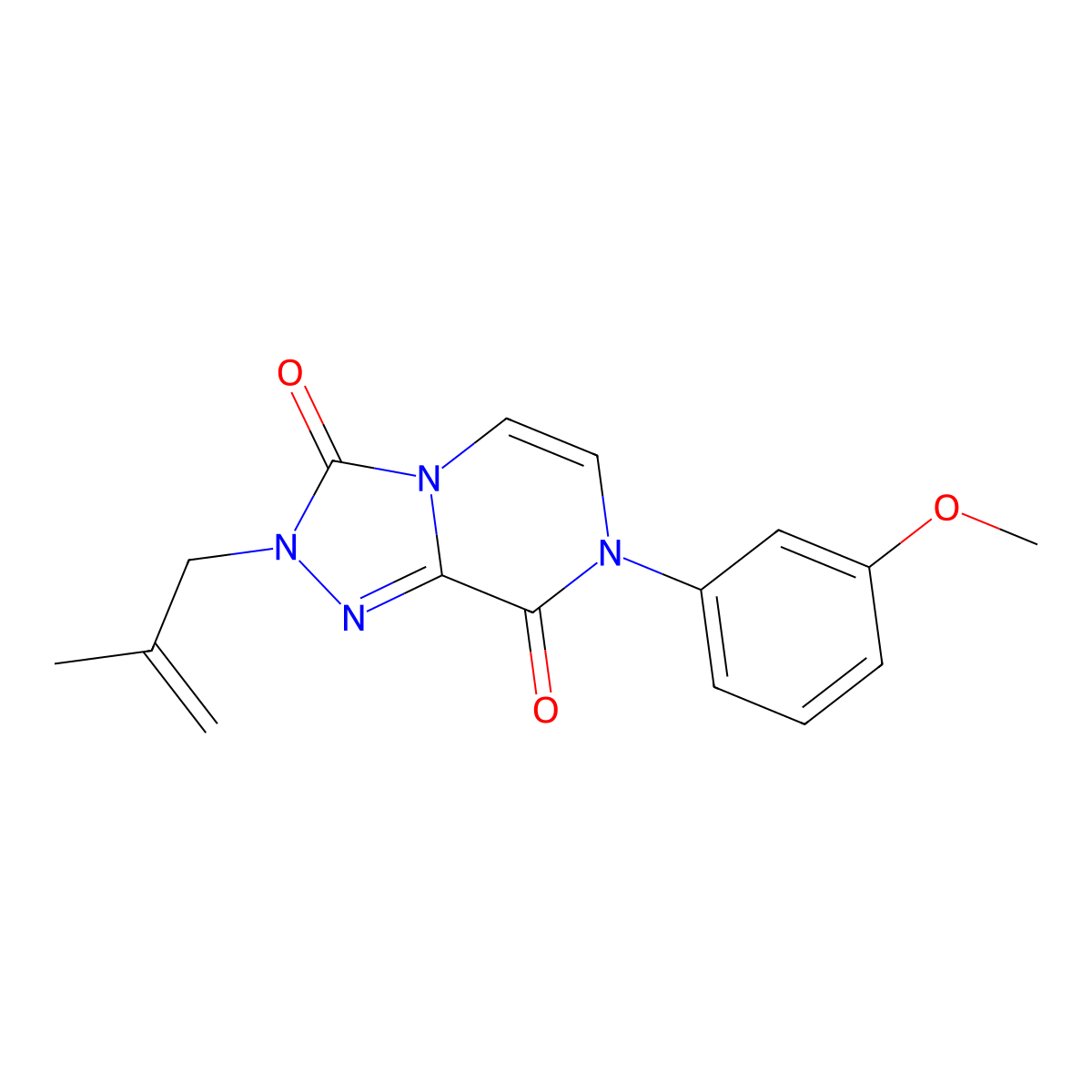 7-(3-methoxyphenyl)-2-(2-methylprop-2-en-1-yl)-2H,3H,7H,8H-[1,2,4]triazolo[4,3-a]pyrazine-3,8-dione molecular structure, CAS 3030816-86-2