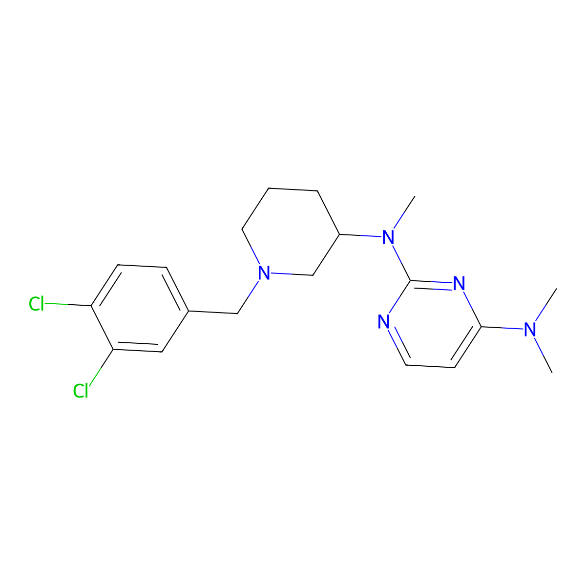 2-(3-{[4-(Dimethylamino)pyrimidin-2-yl](methyl)amino}piperidin-1-yl)-4-methylbenzonitrile molecular structure, CAS 3030816-97-5