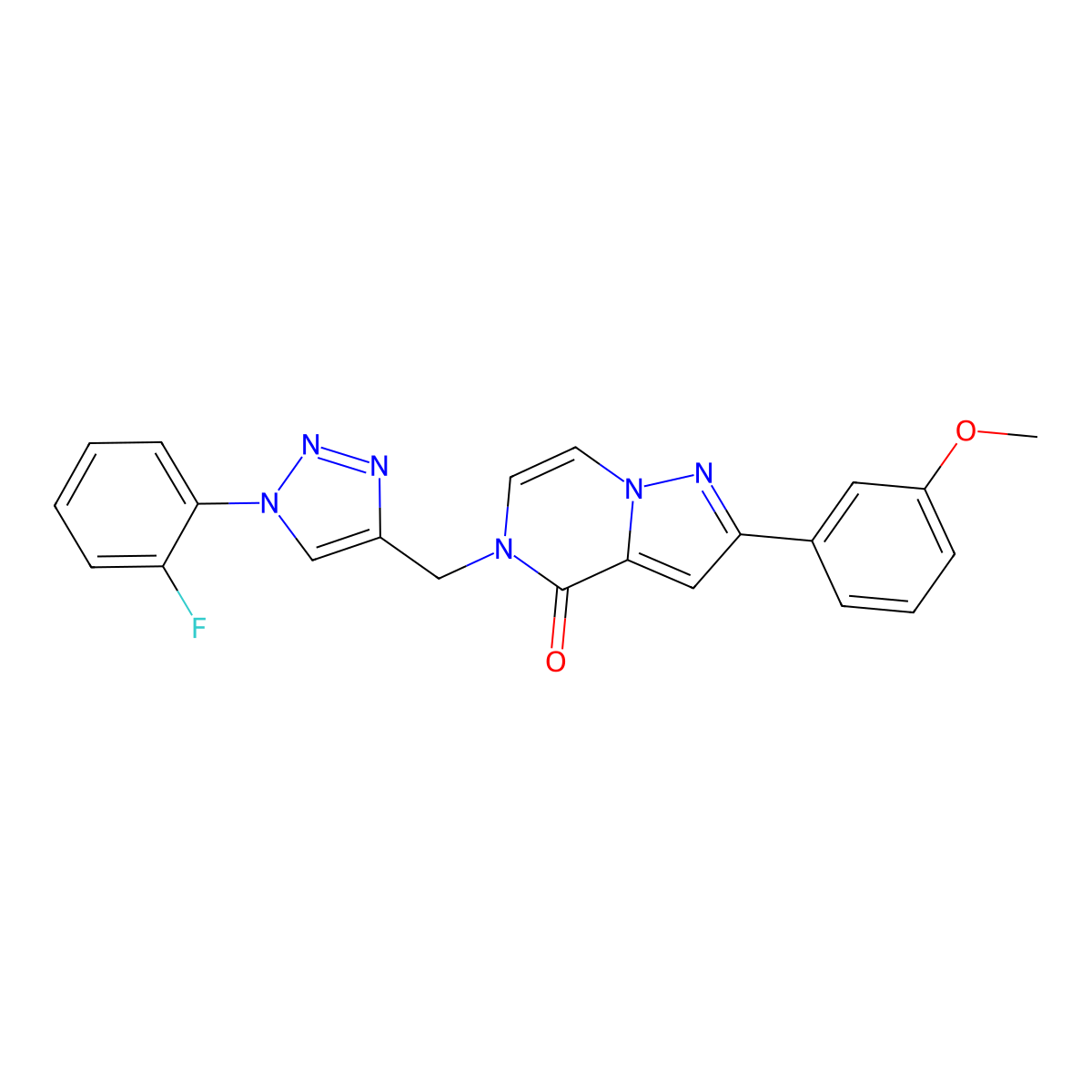 5-{[1-(2-fluorophenyl)-1H-1,2,3-triazol-4-yl]methyl}-2-(3-methoxyphenyl)-4H,5H-pyrazolo[1,5-a]pyrazin-4-one molecular structure, CAS 3030817-11-6