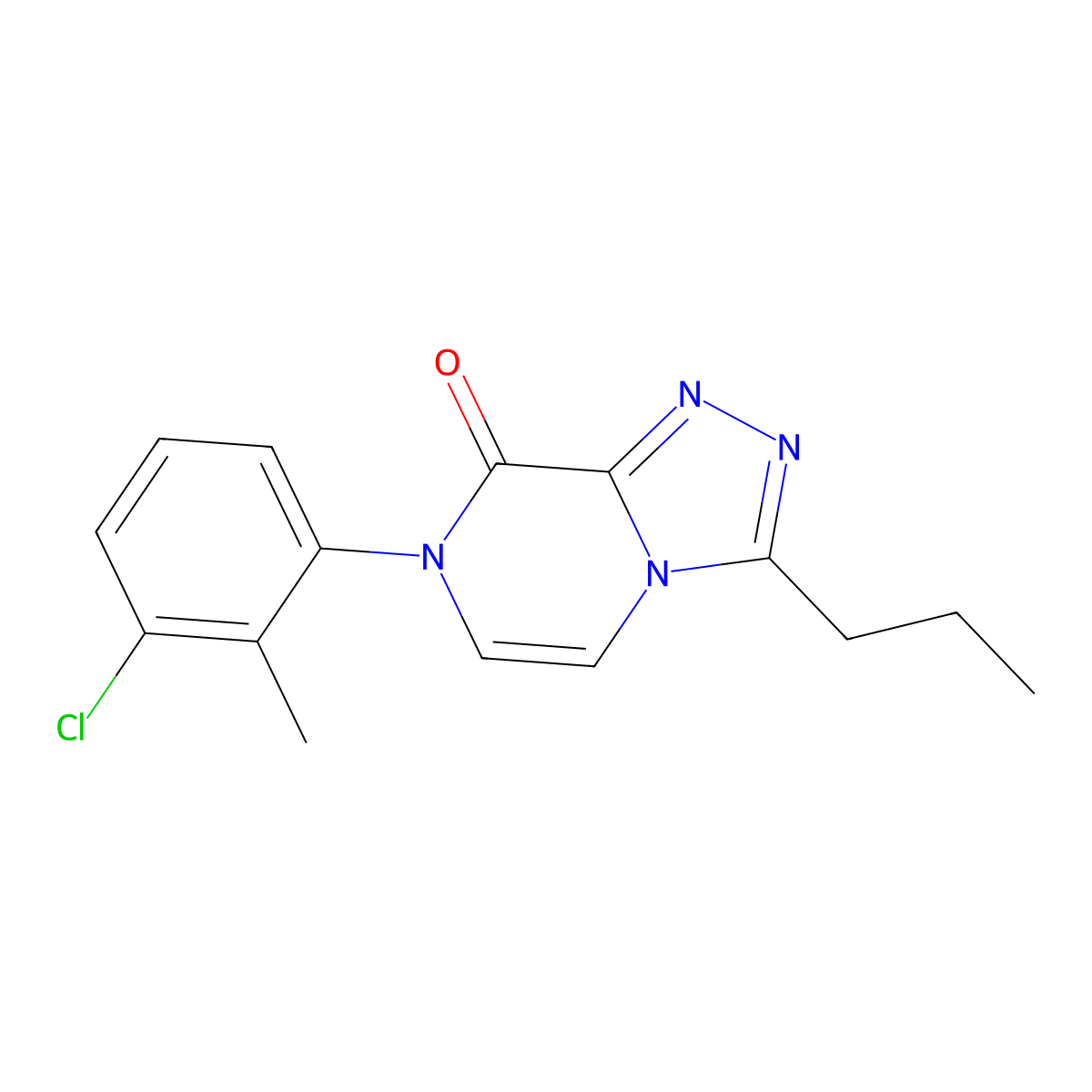 7-(3-chloro-2-methylphenyl)-3-propyl-7H,8H-[1,2,4]triazolo[4,3-a]pyrazin-8-one molecular structure, CAS 3030817-25-2