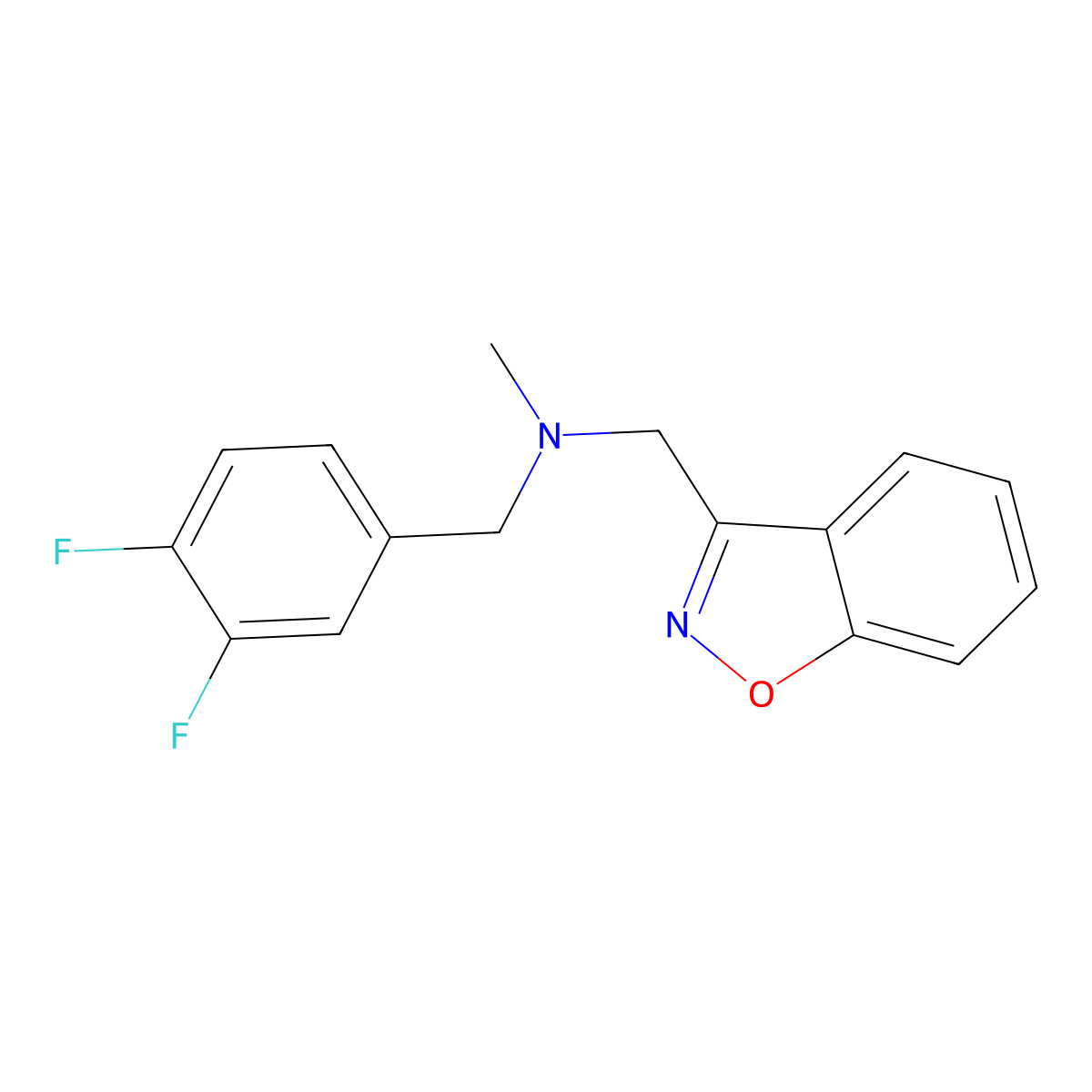 [(1,2-Benzoxazol-3-yl)methyl][(3,4-difluorophenyl)methyl]methylamine molecular structure, CAS 3030817-92-3
