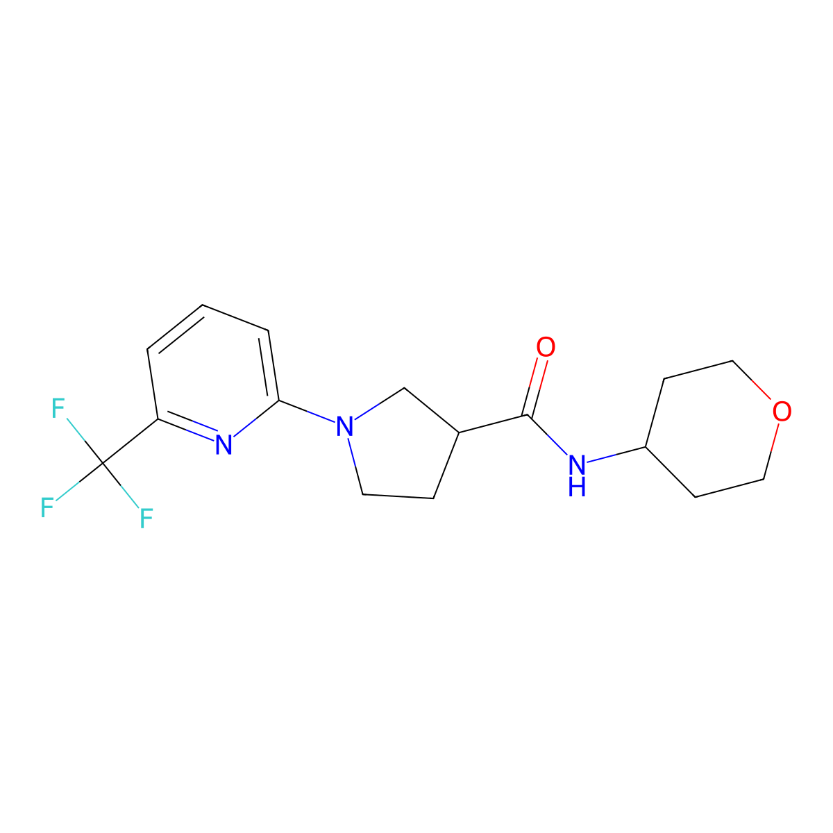 1-(2,6-Difluoropyridin-4-yl)-4-[2-(trifluoromethyl)pyridin-4-yl]piperazine molecular structure, CAS 3030818-27-7