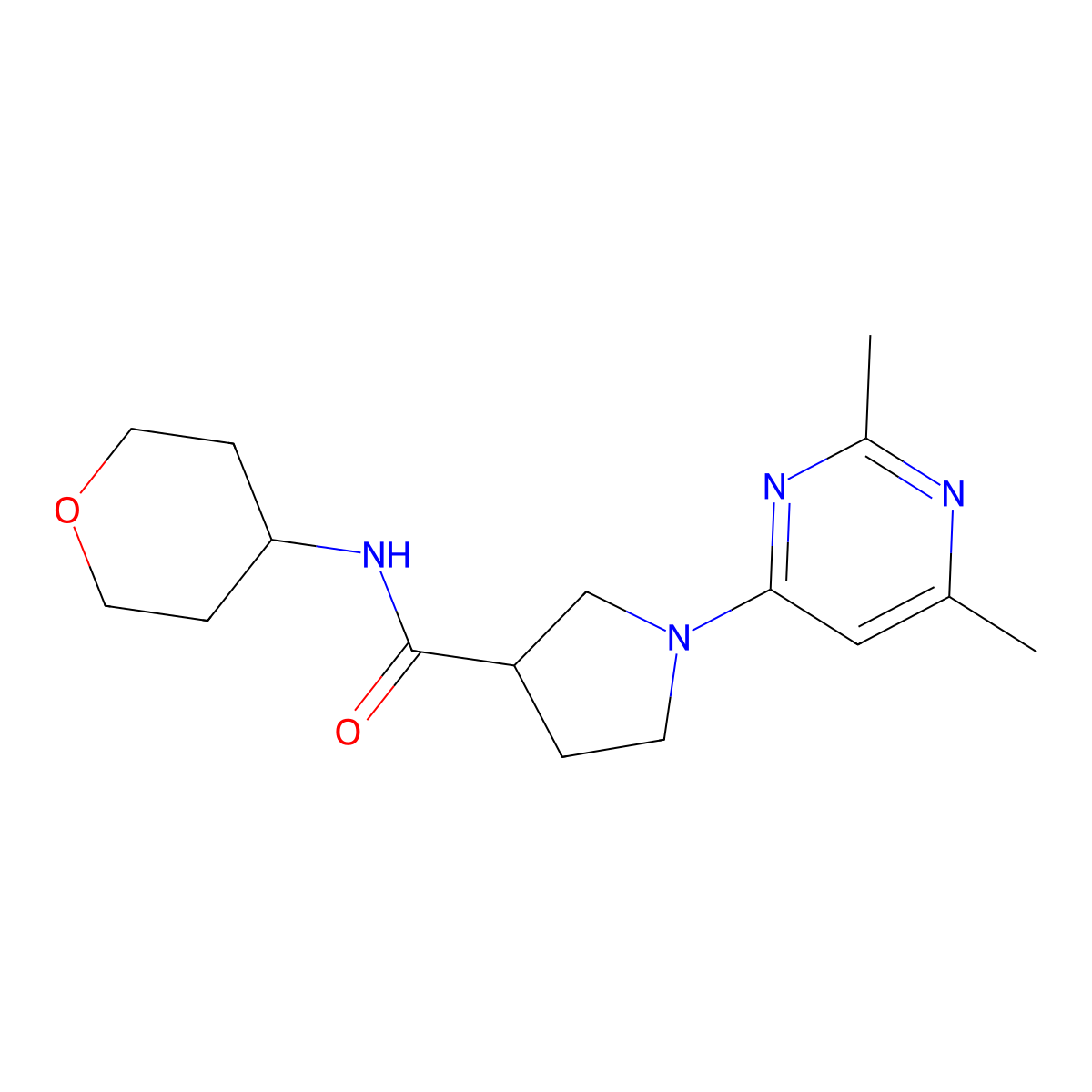 2-[1-(6-Methylpyrimidin-4-yl)piperidin-4-yl]-1-(thiomorpholin-4-yl)ethan-1-one molecular structure, CAS 3030818-32-4