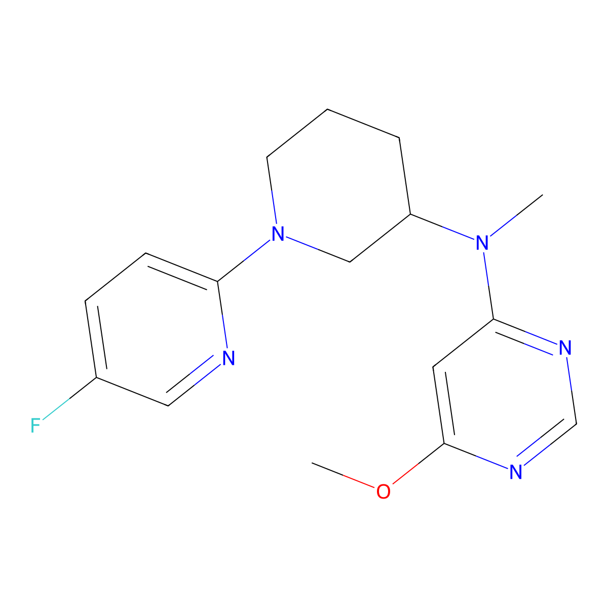 N-[1-(5-fluoropyridin-2-yl)piperidin-3-yl]-6-methoxy-N-methylpyrimidin-4-amine molecular structure, CAS 3030818-41-5