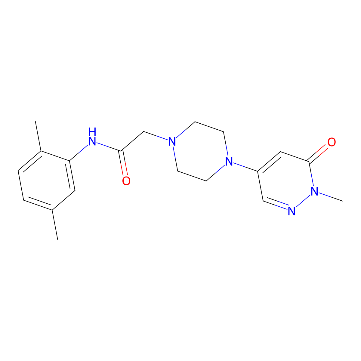 N-(2,5-dimethylphenyl)-2-[4-(1-methyl-6-oxo-1,6-dihydropyridazin-4-yl)piperazin-1-yl]acetamide molecular structure, CAS 3030819-46-3