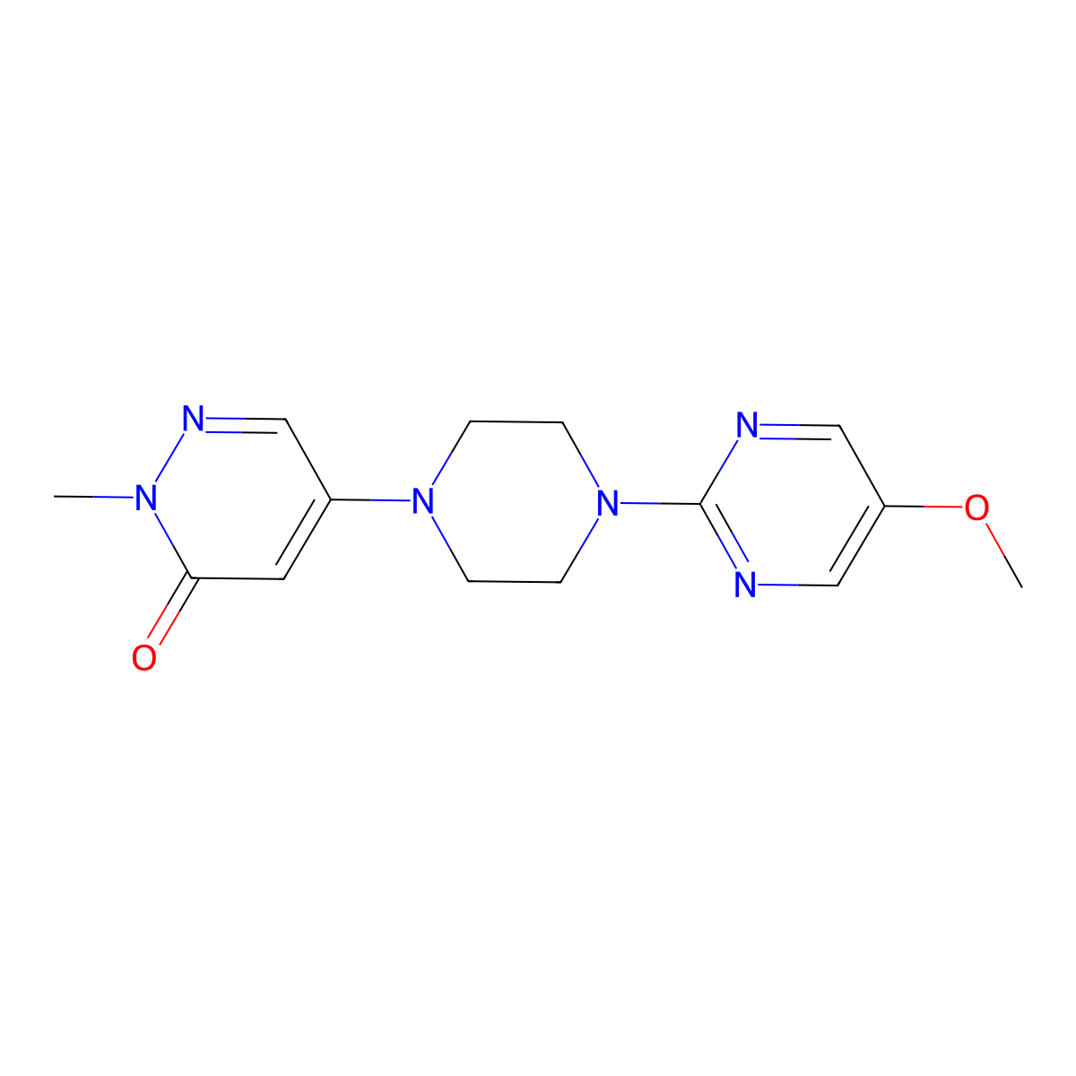 5-[4-(5-Methoxypyrimidin-2-yl)piperazin-1-yl]-2-methyl-2,3-dihydropyridazin-3-one molecular structure, CAS 3030819-76-9