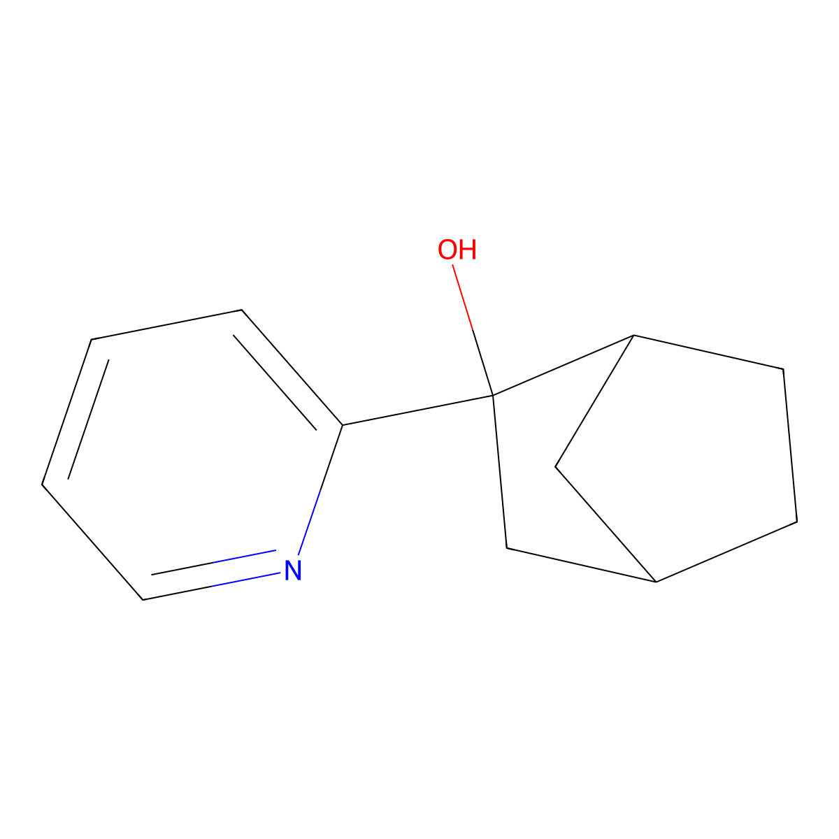 2-(Pyridin-2-yl)bicyclo[2.2.1]heptan-2-ol molecular structure, CAS 3030821-69-0