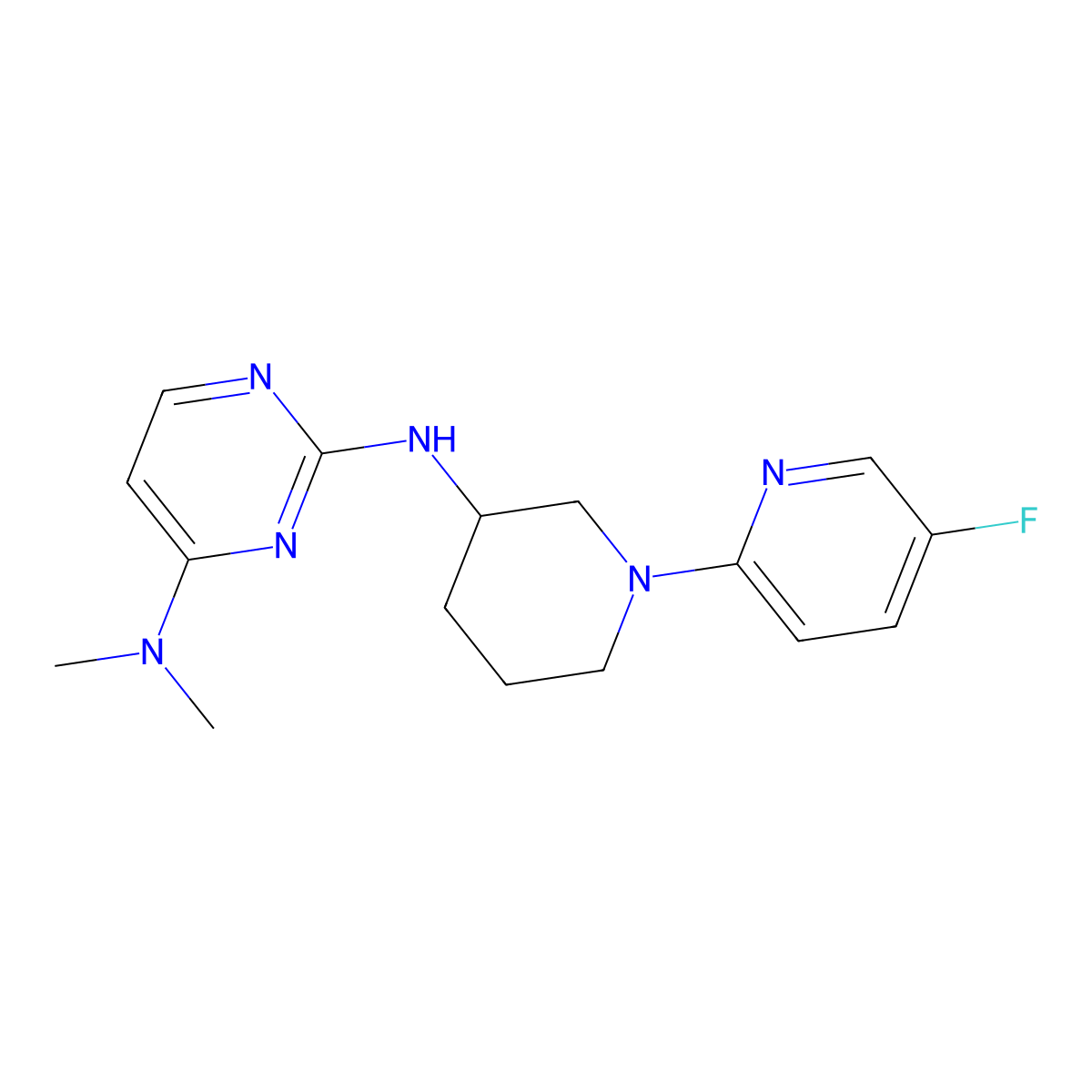 N2-[1-(5-fluoropyridin-2-yl)piperidin-3-yl]-N4,N4-dimethylpyrimidine-2,4-diamine molecular structure, CAS 3030821-97-4