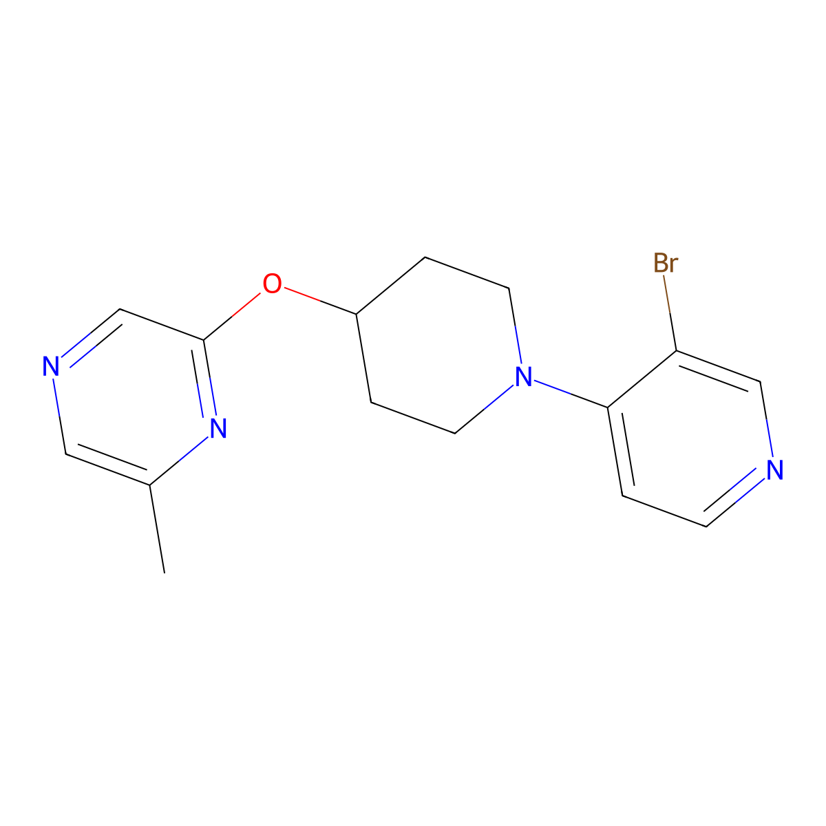 2-{[1-(3-Bromopyridin-4-yl)piperidin-4-yl]oxy}-6-methylpyrazine molecular structure, CAS 3030822-07-9