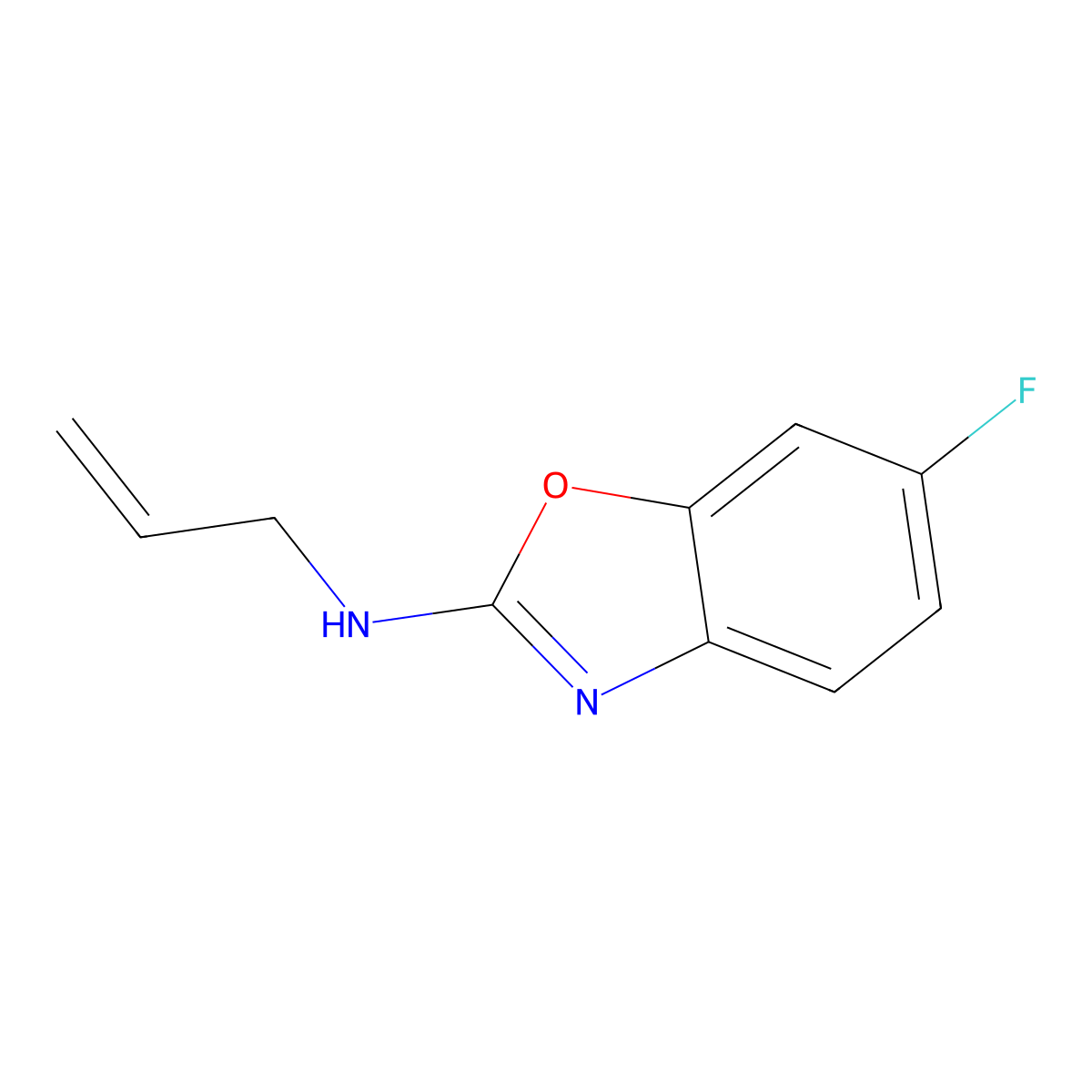 6-fluoro-N-(prop-2-en-1-yl)-1,3-benzoxazol-2-amine molecular structure, CAS 3030822-11-5