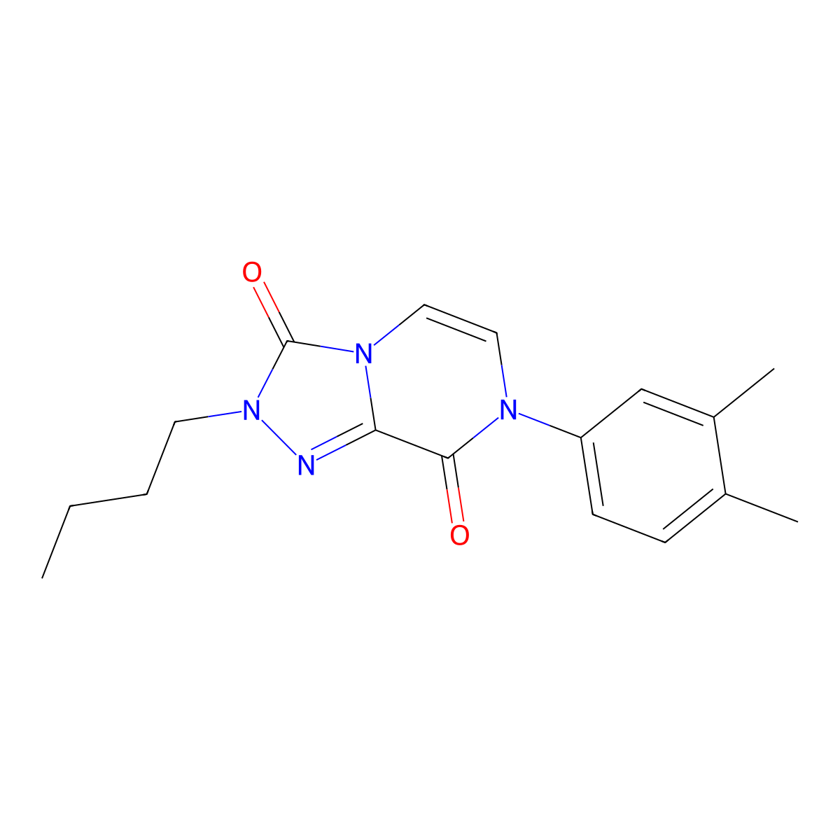 2-butyl-7-(3,4-dimethylphenyl)-2H,3H,7H,8H-[1,2,4]triazolo[4,3-a]pyrazine-3,8-dione molecular structure, CAS 3030822-13-7