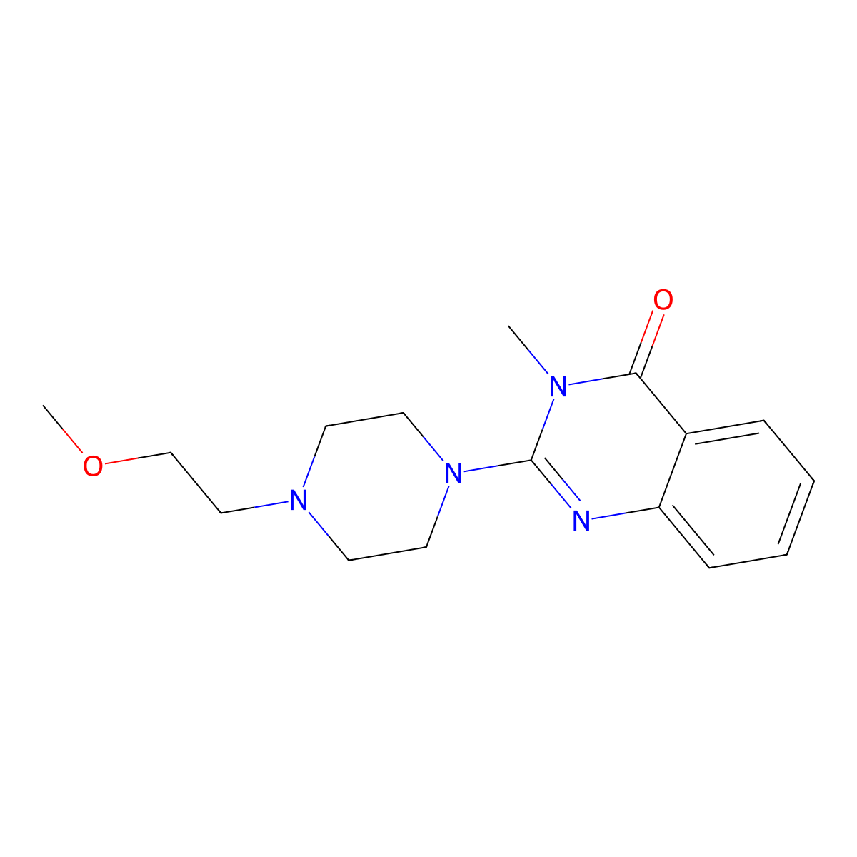 2-[4-(2-Methoxyethyl)piperazin-1-yl]-3-methyl-3,4-dihydroquinazolin-4-one molecular structure, CAS 3030822-30-8