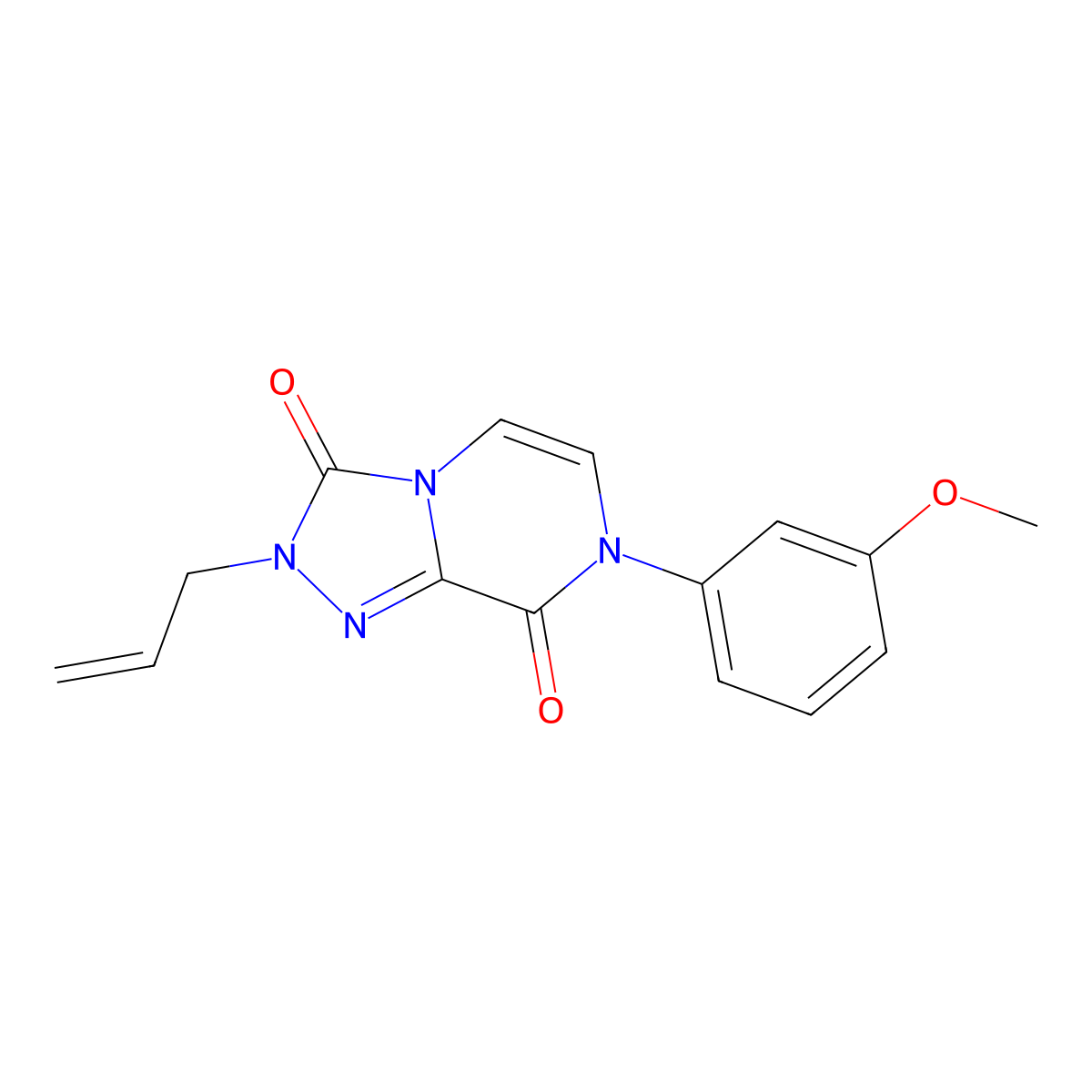 7-(3-methoxyphenyl)-2-(prop-2-en-1-yl)-2H,3H,7H,8H-[1,2,4]triazolo[4,3-a]pyrazine-3,8-dione molecular structure, CAS 3030822-31-9
