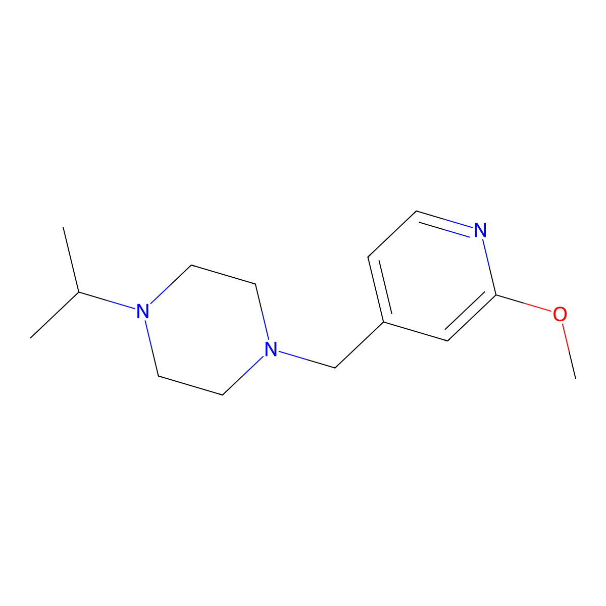 1-[(2-Methoxypyridin-4-yl)methyl]-4-(propan-2-yl)piperazine molecular structure, CAS 3030822-75-1