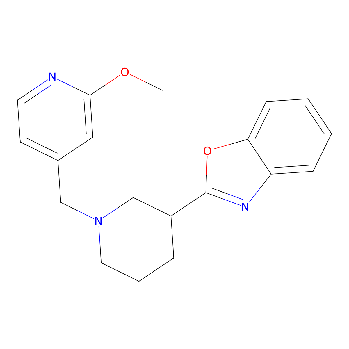 2-{1-[(2-Methoxypyridin-4-yl)methyl]piperidin-3-yl}-1,3-benzoxazole molecular structure, CAS 3030822-81-9