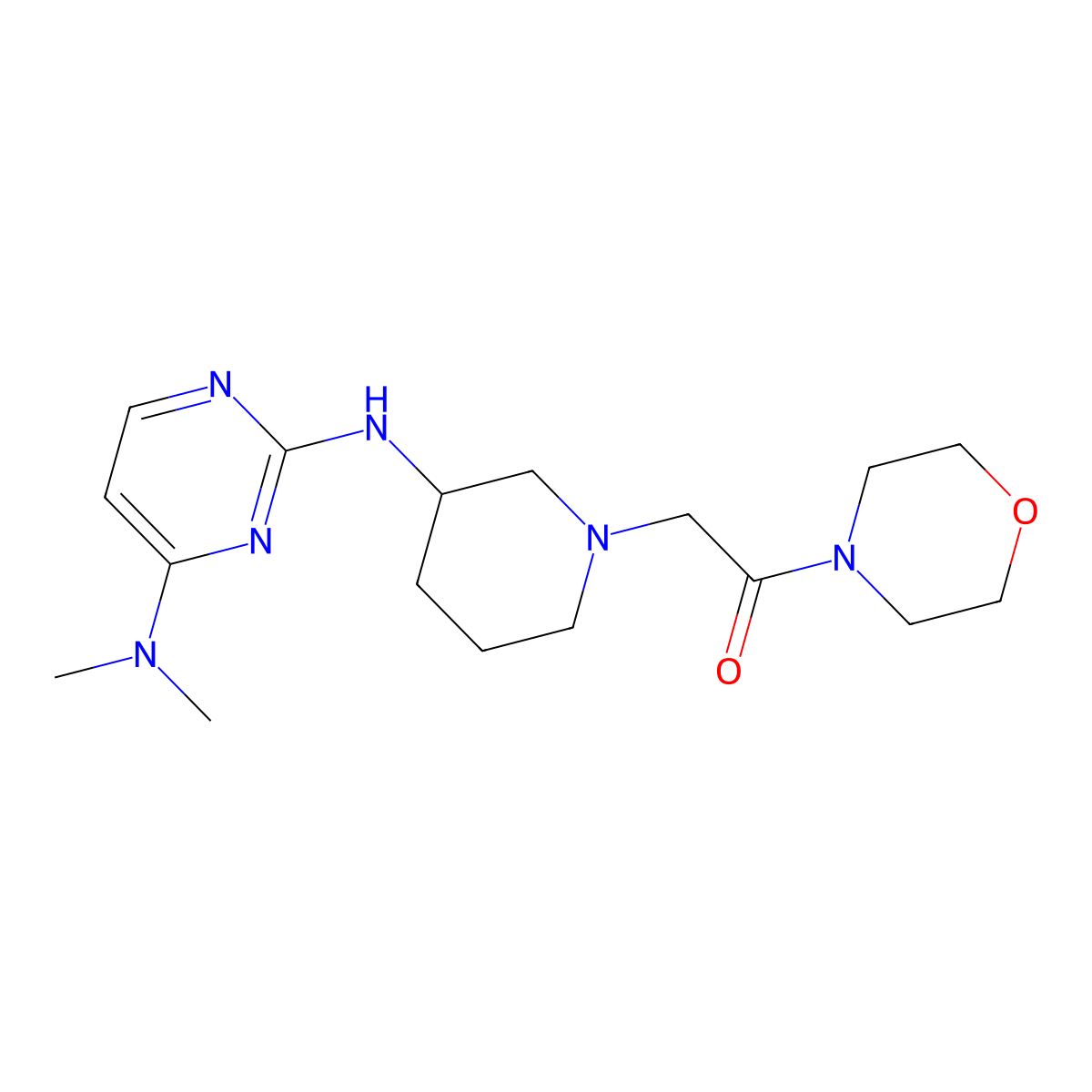 2-(3-{[4-(Dimethylamino)pyrimidin-2-yl]amino}piperidin-1-yl)-1-(morpholin-4-yl)ethan-1-one molecular structure, CAS 3030822-95-5