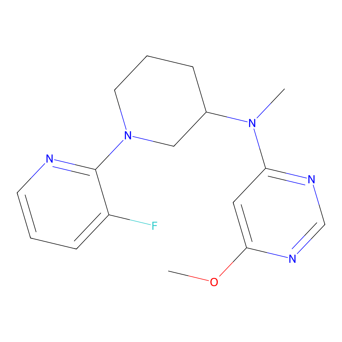 N-[1-(3-fluoropyridin-2-yl)piperidin-3-yl]-6-methoxy-N-methylpyrimidin-4-amine molecular structure, CAS 3030823-37-8