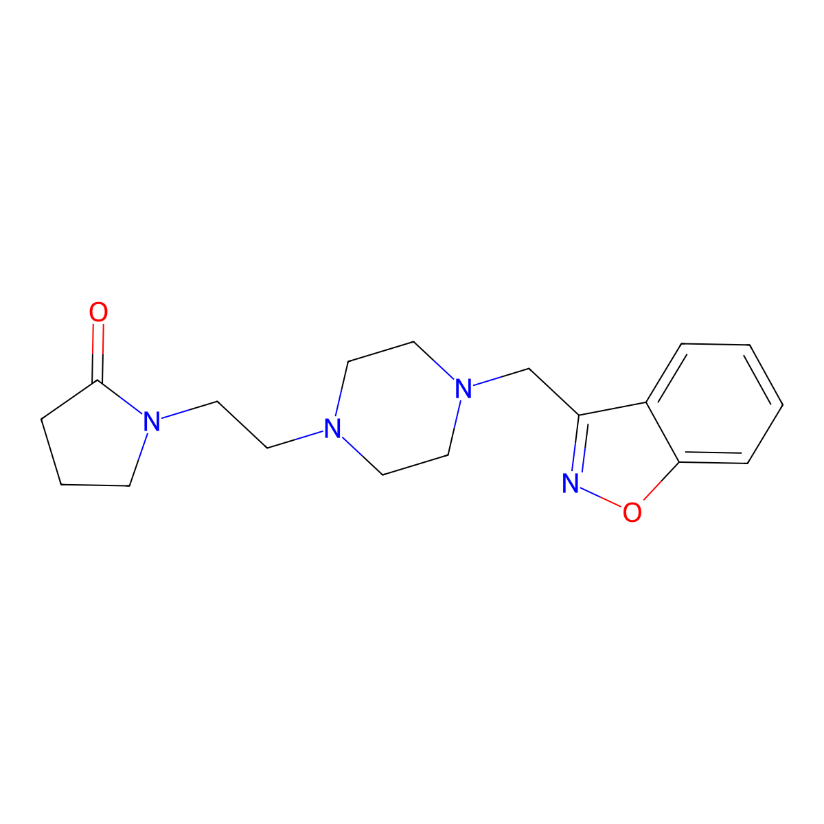 1-(2-{4-[(1,2-Benzoxazol-3-yl)methyl]piperazin-1-yl}ethyl)pyrrolidin-2-one molecular structure, CAS 3030823-99-2