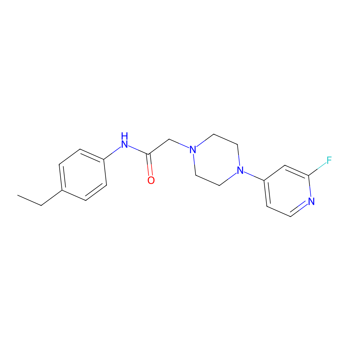 N-(4-ethylphenyl)-2-[4-(2-fluoropyridin-4-yl)piperazin-1-yl]acetamide molecular structure, CAS 3030824-71-3