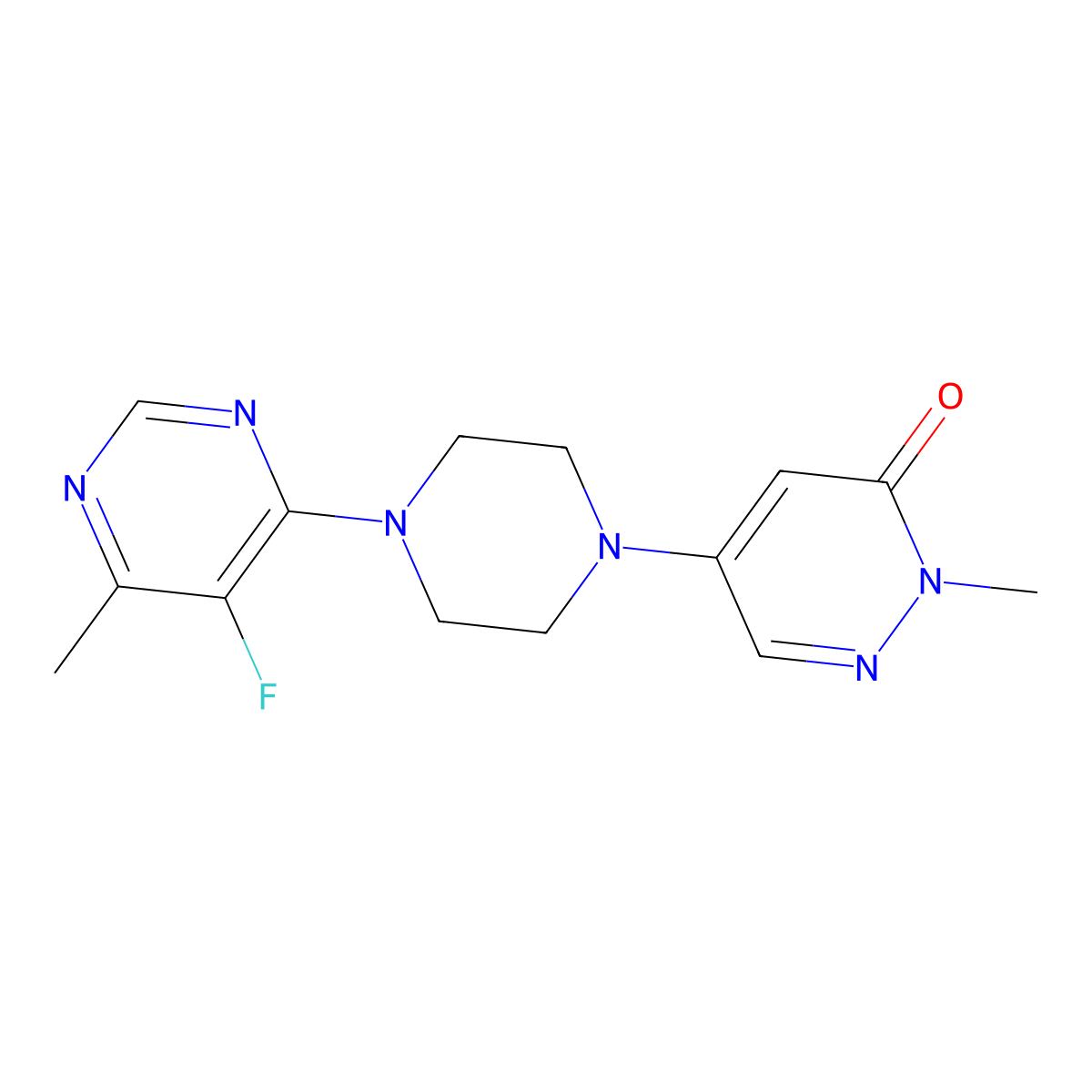 5-[4-(5-Fluoro-6-methylpyrimidin-4-yl)piperazin-1-yl]-2-methyl-2,3-dihydropyridazin-3-one molecular structure, CAS 3030824-81-5