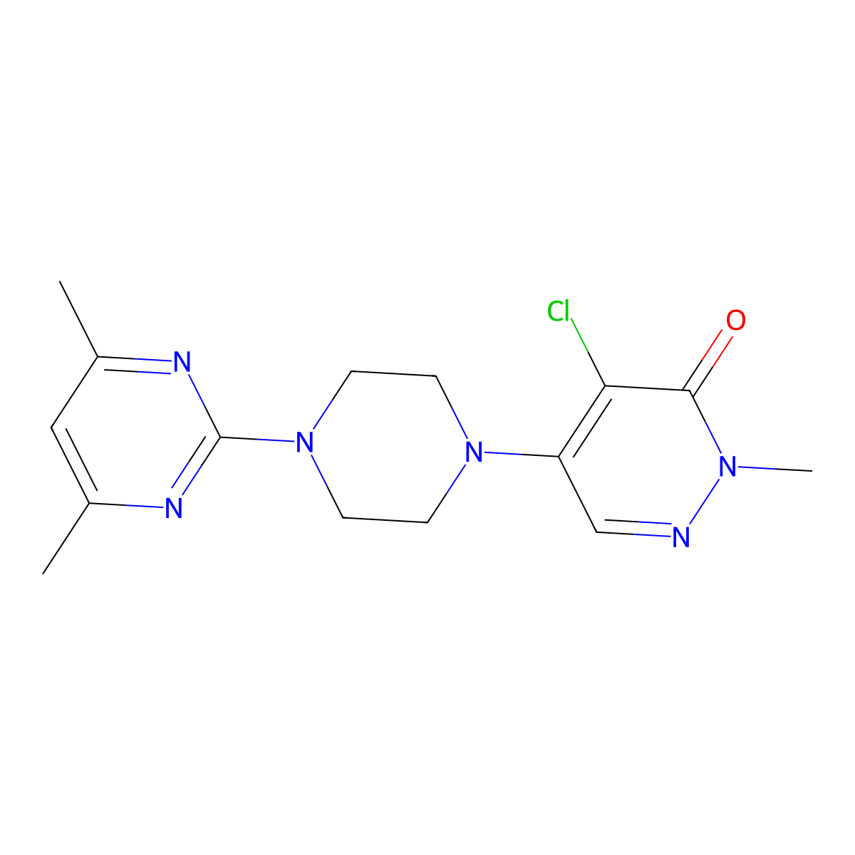 4-Chloro-5-[4-(4,6-dimethylpyrimidin-2-yl)piperazin-1-yl]-2-methyl-2,3-dihydropyridazin-3-one molecular structure, CAS 3030824-88-2