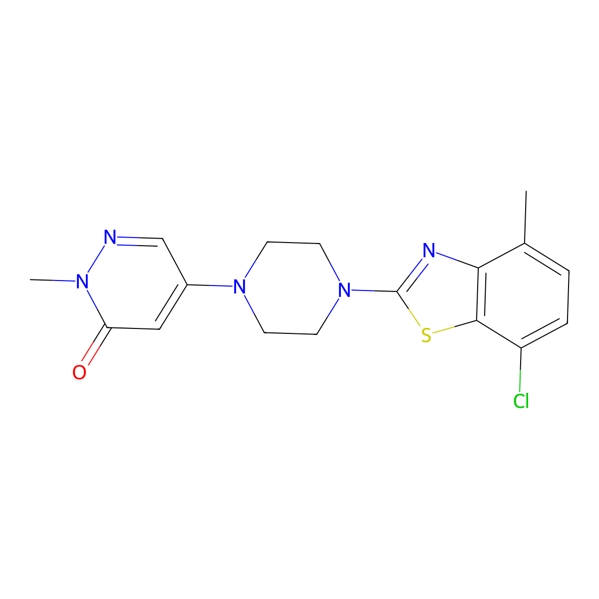 5-[4-(7-Chloro-4-methyl-1,3-benzothiazol-2-yl)piperazin-1-yl]-2-methyl-2,3-dihydropyridazin-3-one molecular structure, CAS 3030824-97-3
