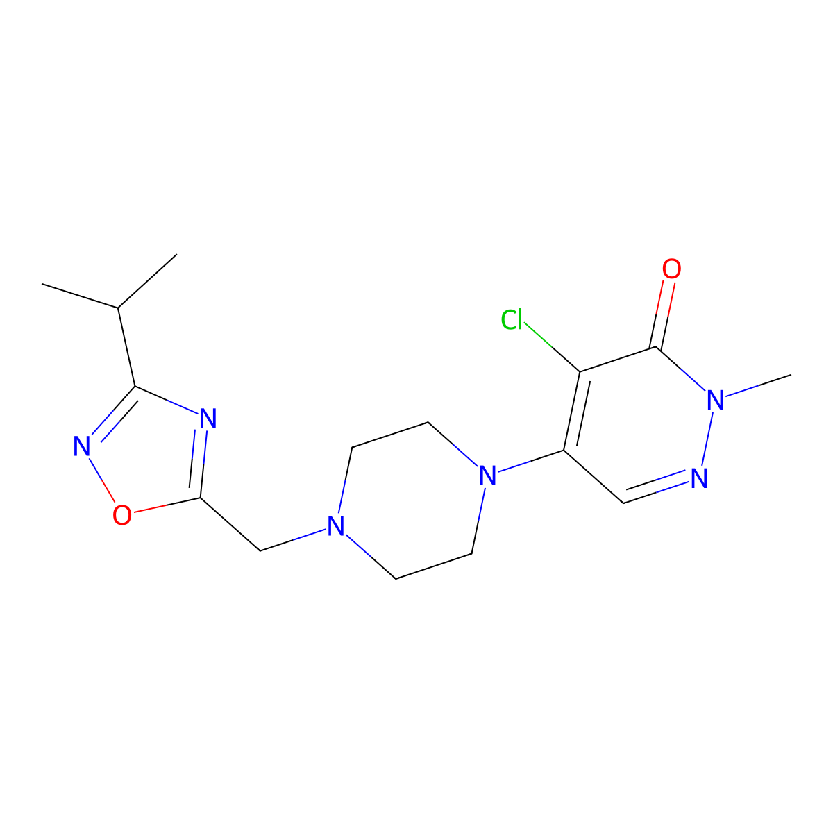 4-Chloro-5-{4-[(3-methylpyridin-2-yl)methyl]piperazin-1-yl}-2,3-dihydropyridazin-3-one molecular structure, CAS 3030824-98-4