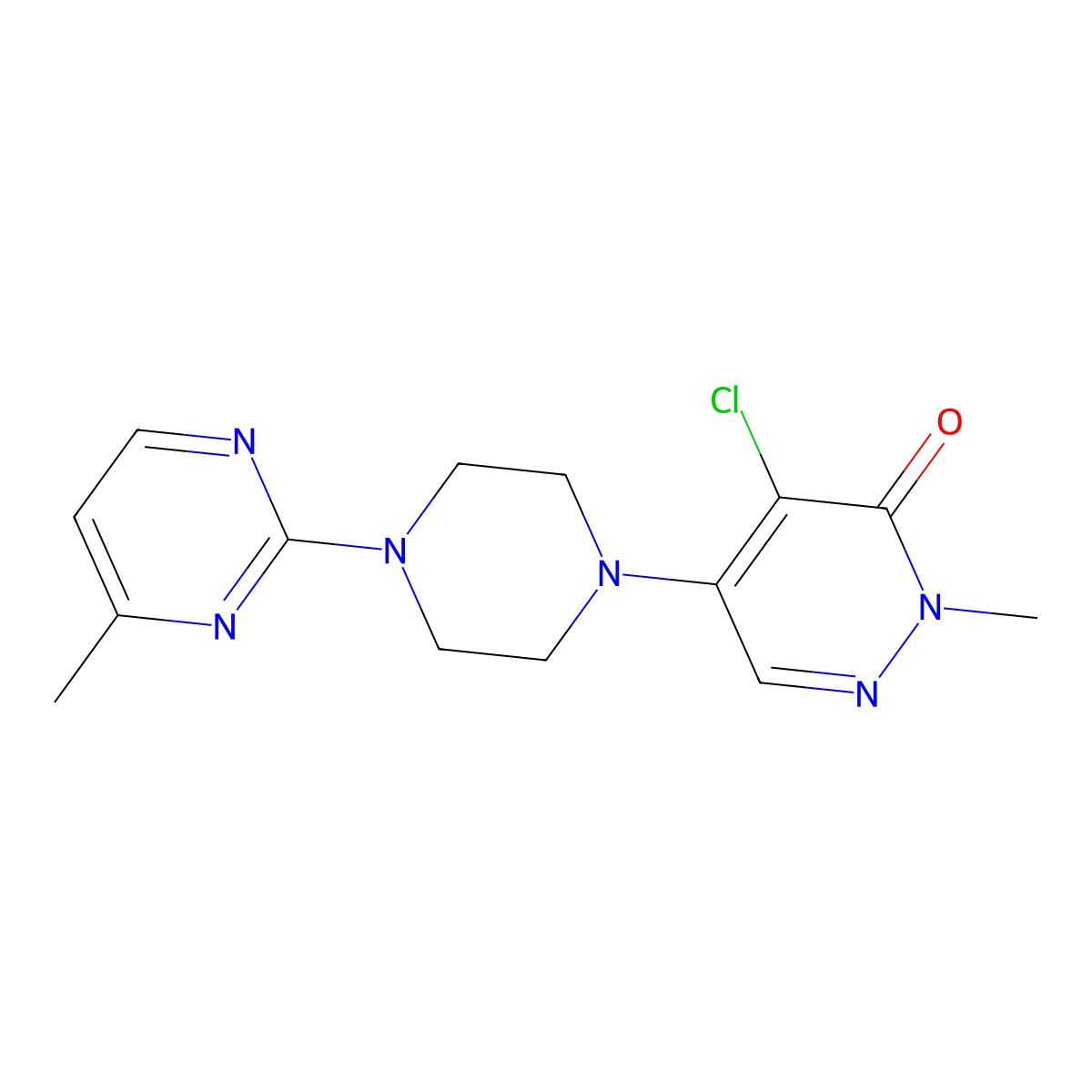 4-Chloro-2-methyl-5-[4-(4-methylpyrimidin-2-yl)piperazin-1-yl]-2,3-dihydropyridazin-3-one molecular structure, CAS 3030825-02-3