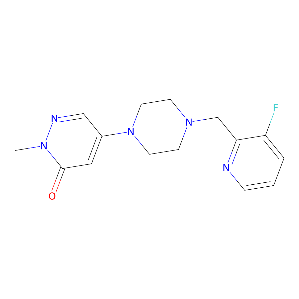 5-{4-[(3-Fluoropyridin-2-yl)methyl]piperazin-1-yl}-2-methyl-2,3-dihydropyridazin-3-one molecular structure, CAS 3030825-19-2