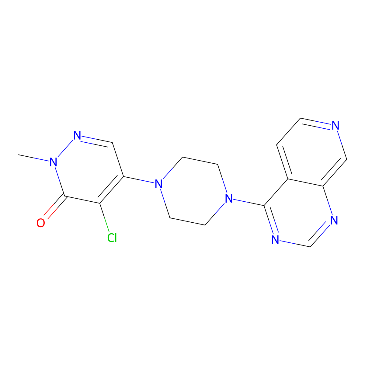 4-Chloro-2-methyl-5-(4-{pyrido[3,4-d]pyrimidin-4-yl}piperazin-1-yl)-2,3-dihydropyridazin-3-one molecular structure, CAS 3030825-36-3