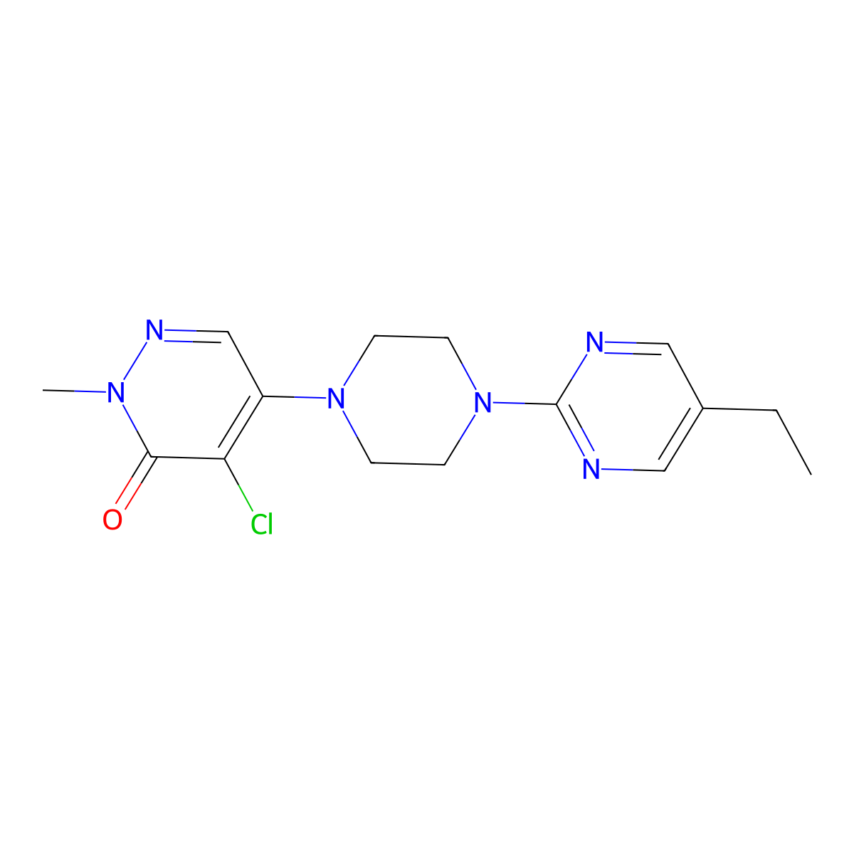 4-Chloro-5-[4-(5-ethylpyrimidin-2-yl)piperazin-1-yl]-2-methyl-2,3-dihydropyridazin-3-one molecular structure, CAS 3030825-44-3