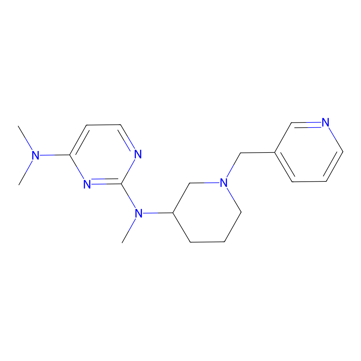 N2,N4,N4-trimethyl-N2-{1-[(pyridin-3-yl)methyl]piperidin-3-yl}pyrimidine-2,4-diamine molecular structure, CAS 3030826-25-3
