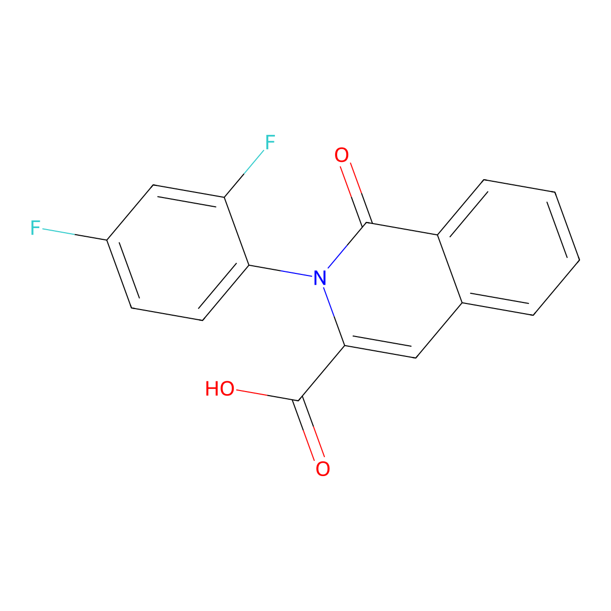 2-(2,4-Difluorophenyl)-1-oxo-1,2-dihydroisoquinoline-3-carboxylic acid molecular structure, CAS 3030826-43-5