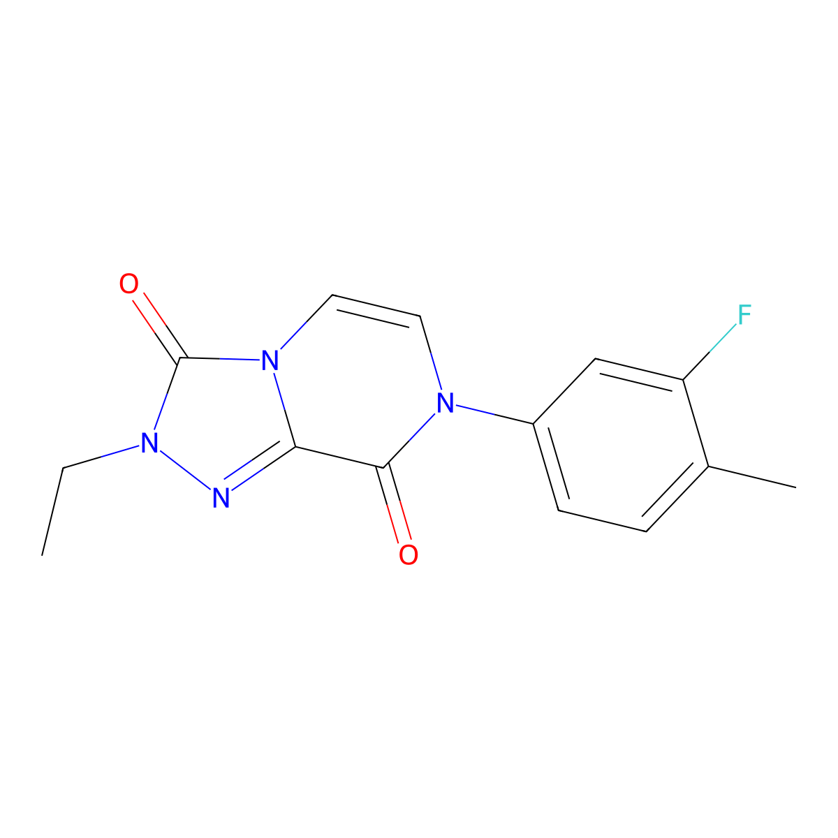 2-ethyl-7-(3-fluoro-4-methylphenyl)-2H,3H,7H,8H-[1,2,4]triazolo[4,3-a]pyrazine-3,8-dione molecular structure, CAS 3030826-86-6