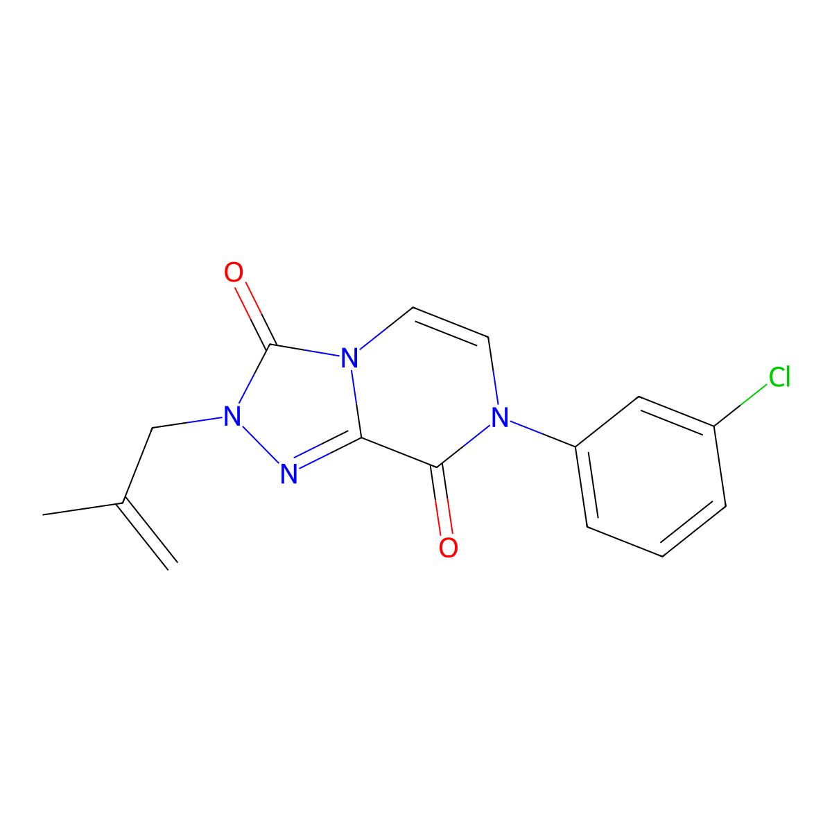 7-(3-chlorophenyl)-2-(2-methylprop-2-en-1-yl)-2H,3H,7H,8H-[1,2,4]triazolo[4,3-a]pyrazine-3,8-dione molecular structure, CAS 3030826-88-8